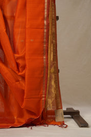 Orange Maheshwari Saree - SROMS981