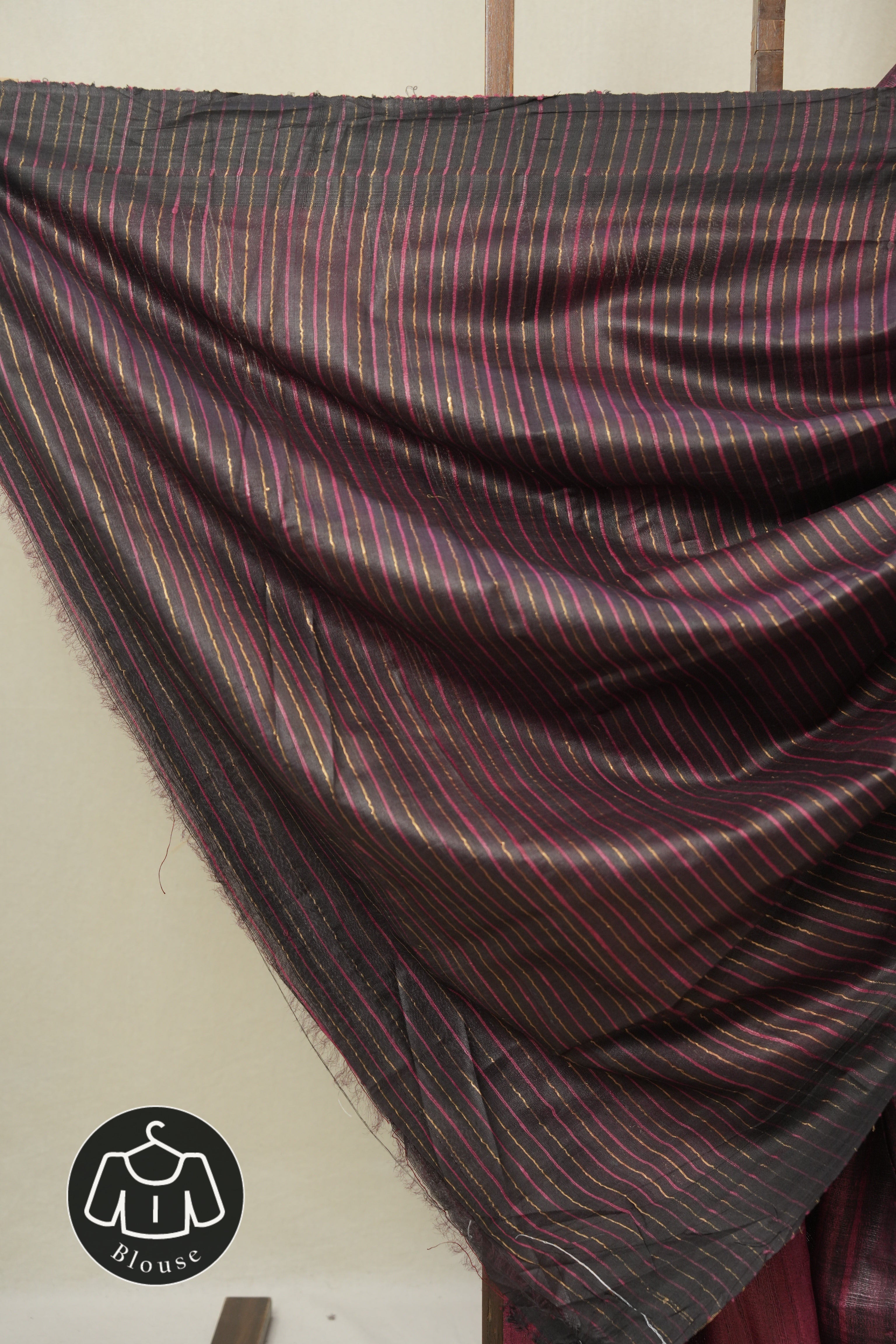 Onion Pink Tussar Silk Saree - SROPTSS1843
