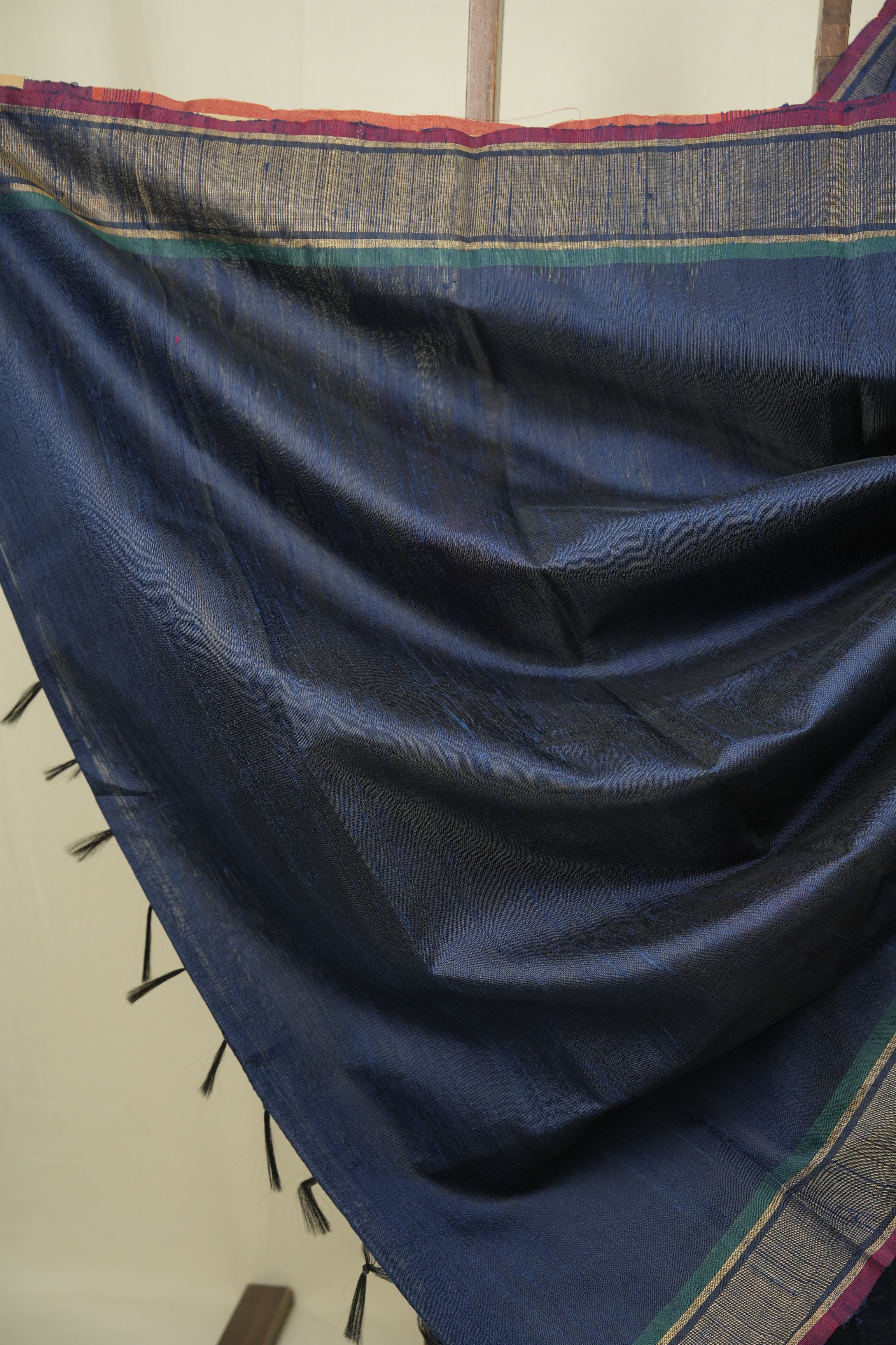 Teal Raw Silk Saree - SRTRSS1067