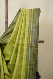 Parrot Green Tussar Silk Saree - SRPGTSS1846