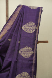 Purple Raw Silk Saree - SRPRSS1078
