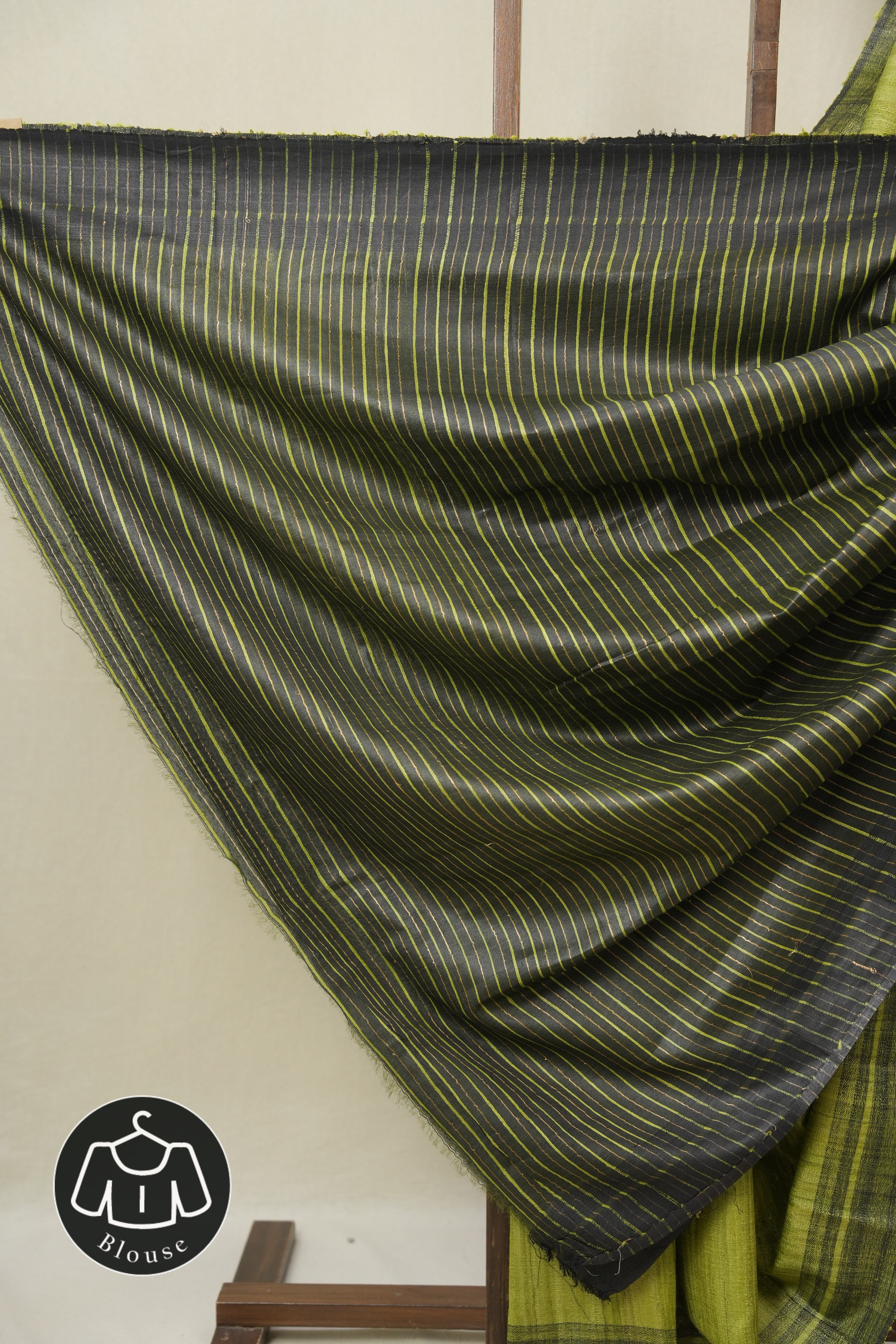 Parrot Green Tussar Silk Saree - SRPGTSS1846