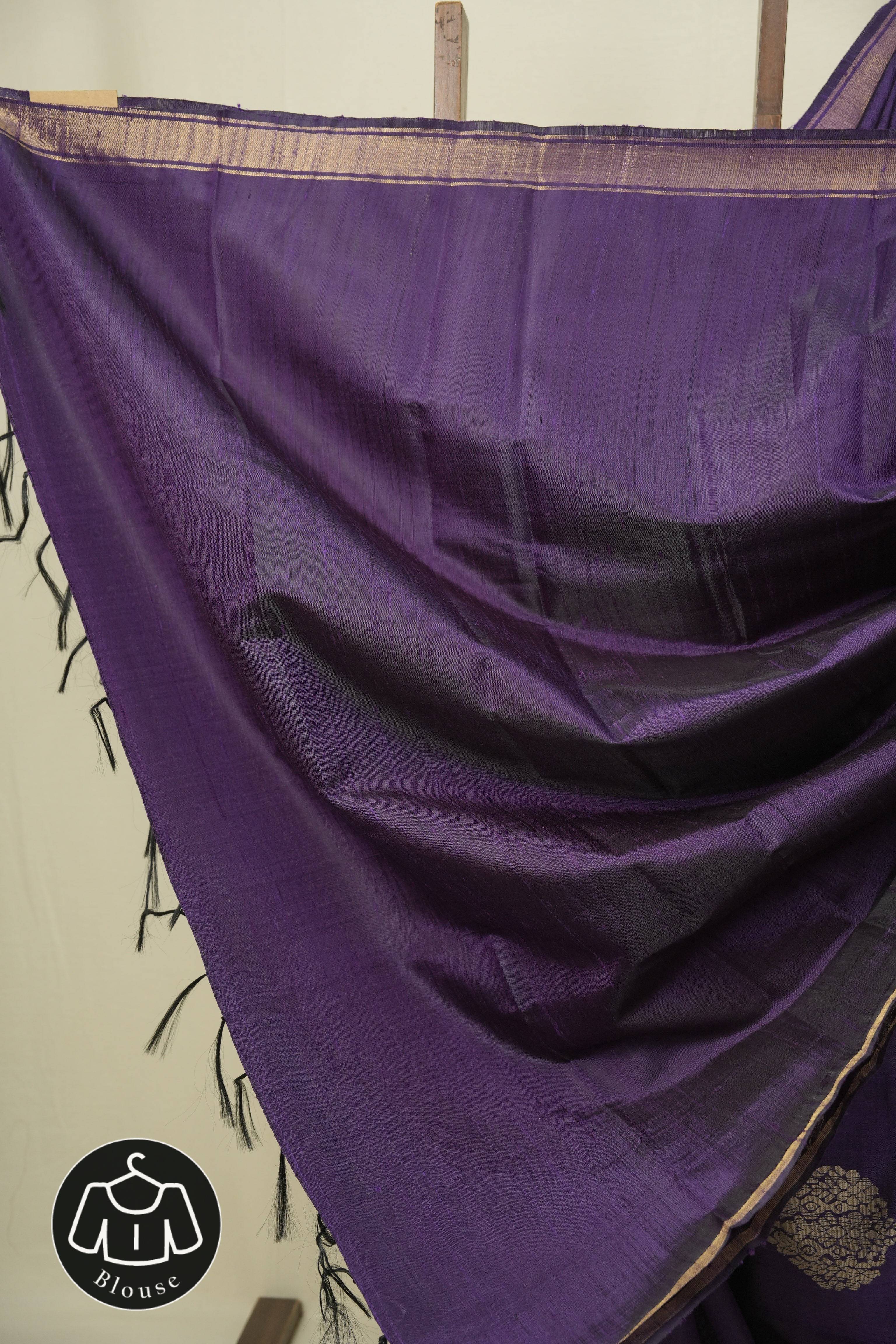 Purple Raw Silk Saree - SRPRSS1078
