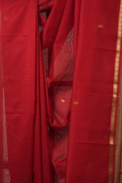 Red Maheshwari Saree - SRRMS980