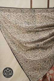 Brick Red White HBP Cotton Saree - SRBRWCS2831