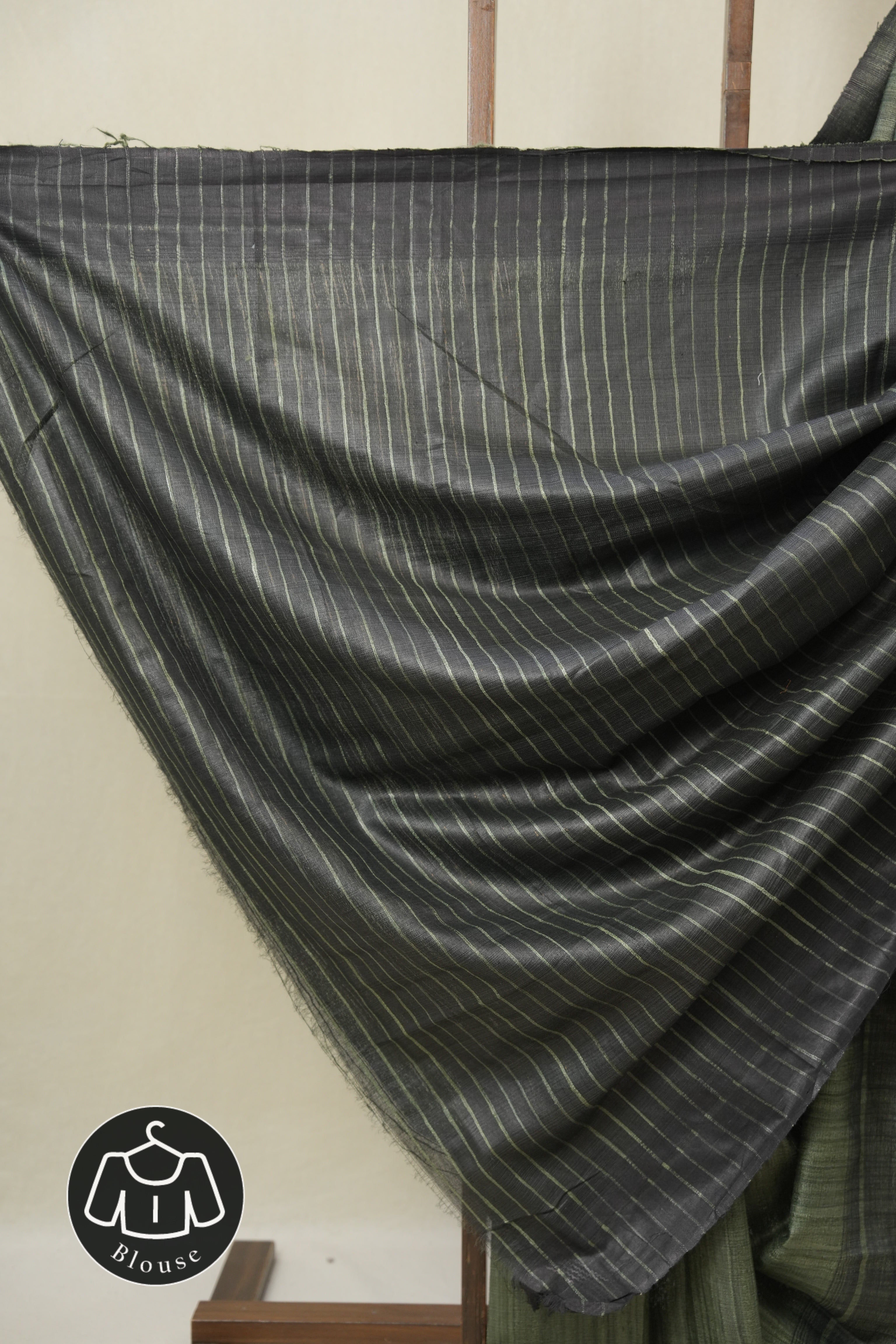Dark Green Tussar Silk Saree - SRDGTSS1845