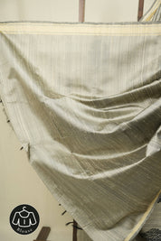 Silver Raw Silk Saree - SRSRSS1077