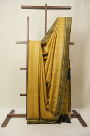 Yellow Tussar Silk Saree - SRYTSS1848