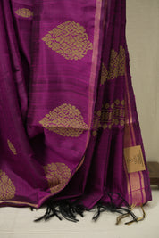 Magenta Raw Silk Saree - SRMRSS1079