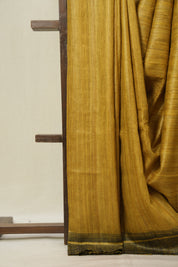 Yellow Tussar Silk Saree - SRYTSS1848