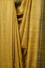 Yellow Tussar Silk Saree - SRYTSS1848