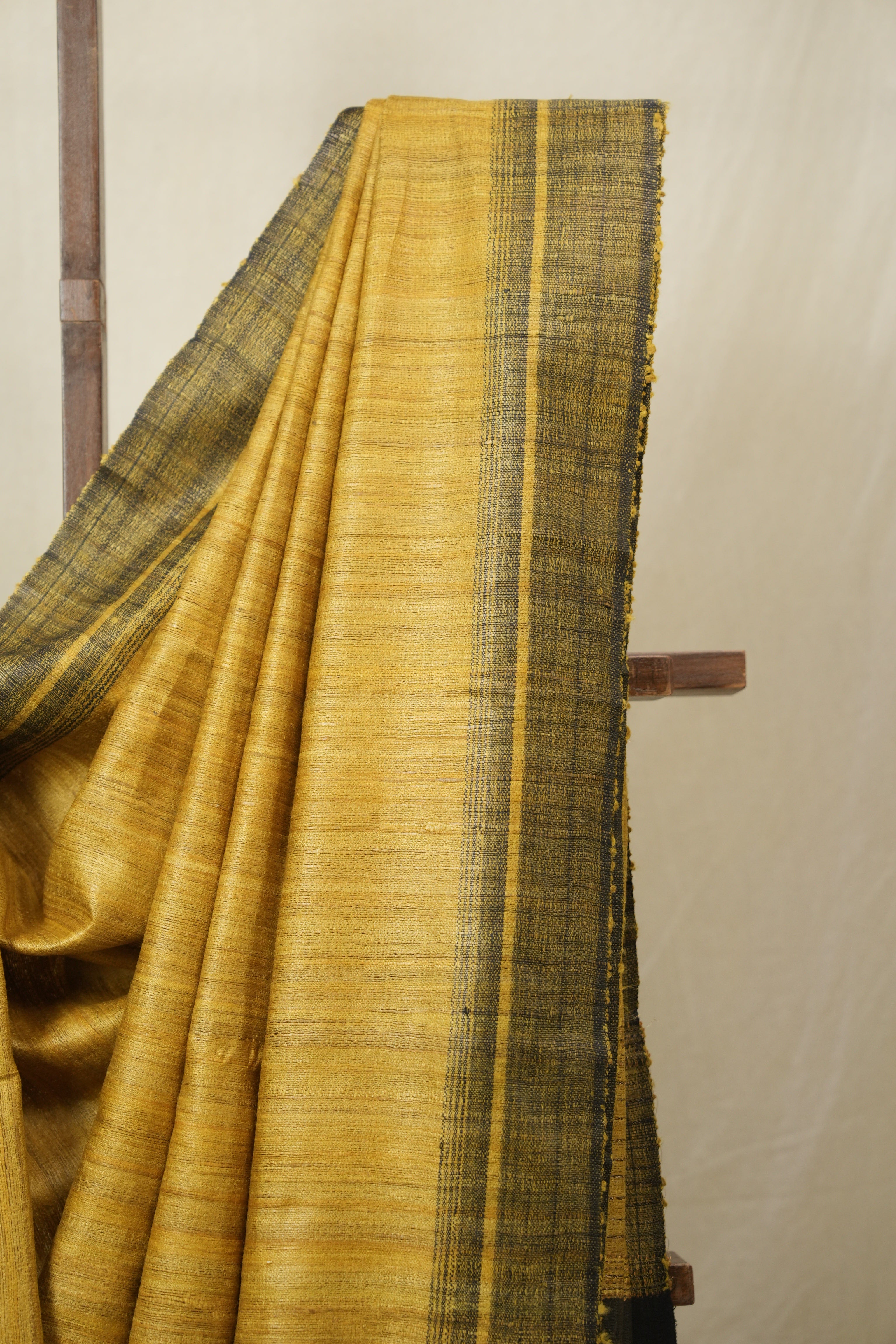 Yellow Tussar Silk Saree - SRYTSS1848