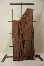 Dusty Brown HBP Cotton Saree - SRDBCS2829