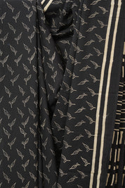 Black HBP Cotton Saree - SRBCS3373