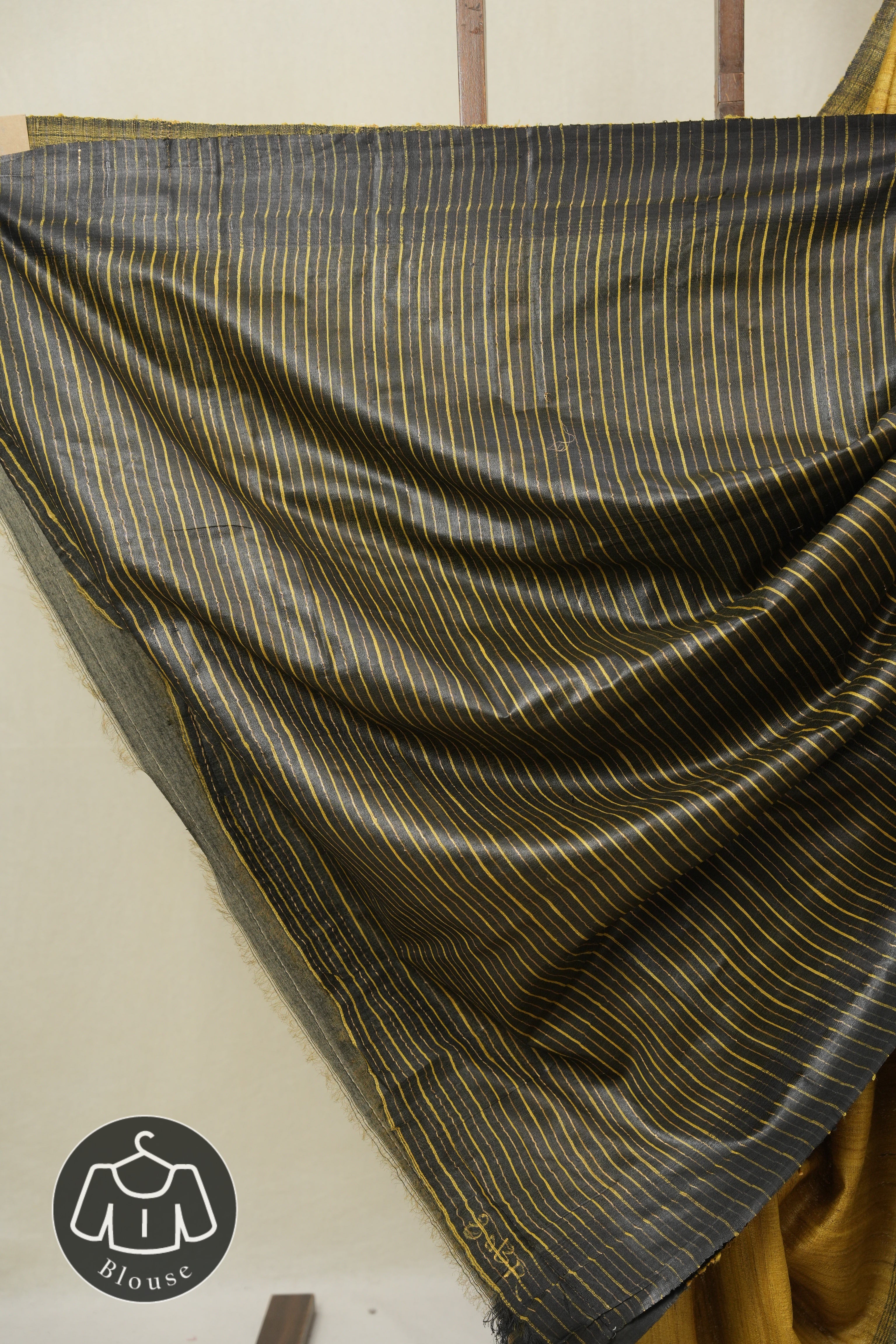 Yellow Tussar Silk Saree - SRYTSS1848