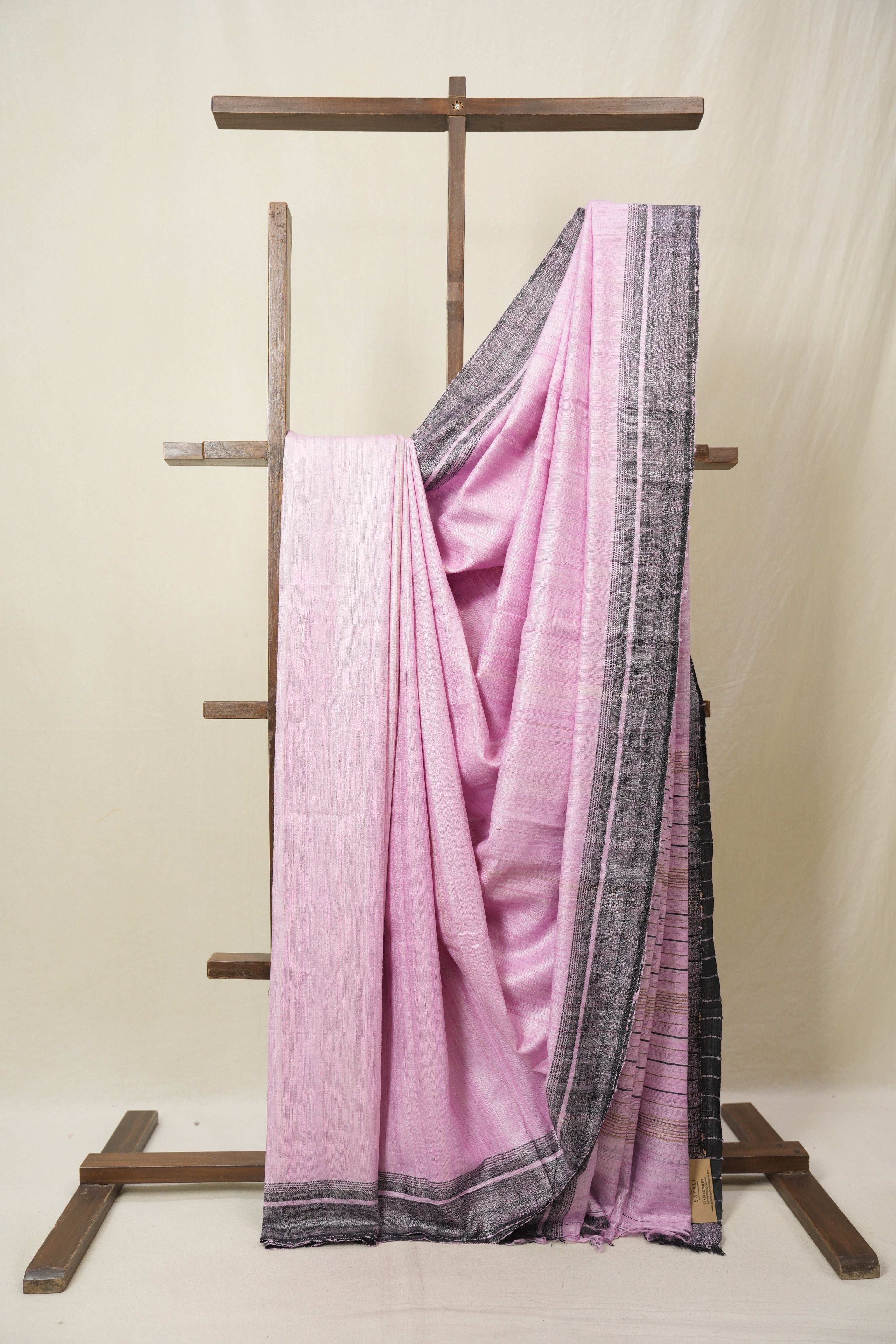 Pink Tussar Silk Saree - SRPTSS1847