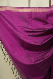 Magenta Raw Silk Saree - SRMRSS1079