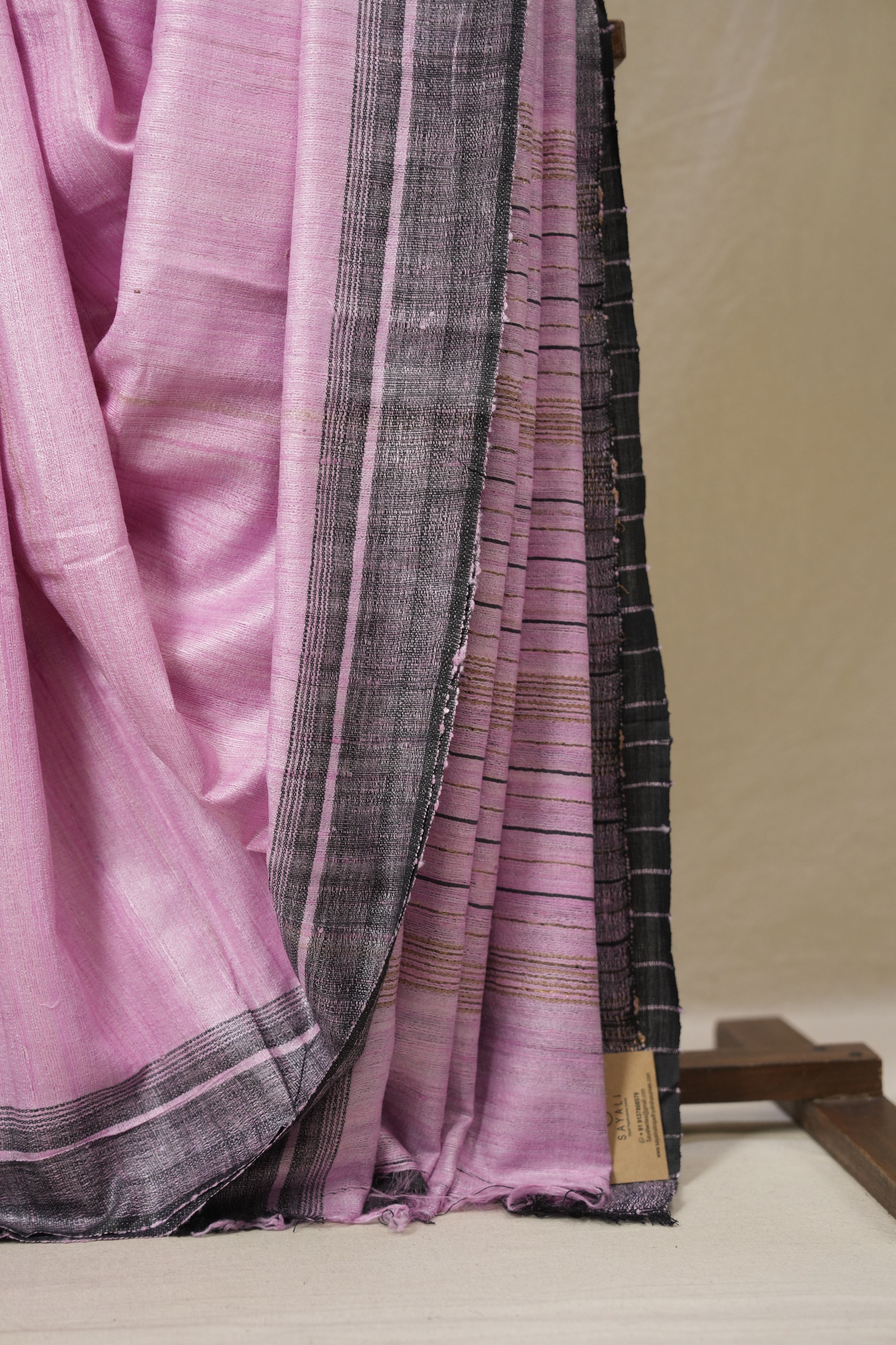 Pink Tussar Silk Saree - SRPTSS1847