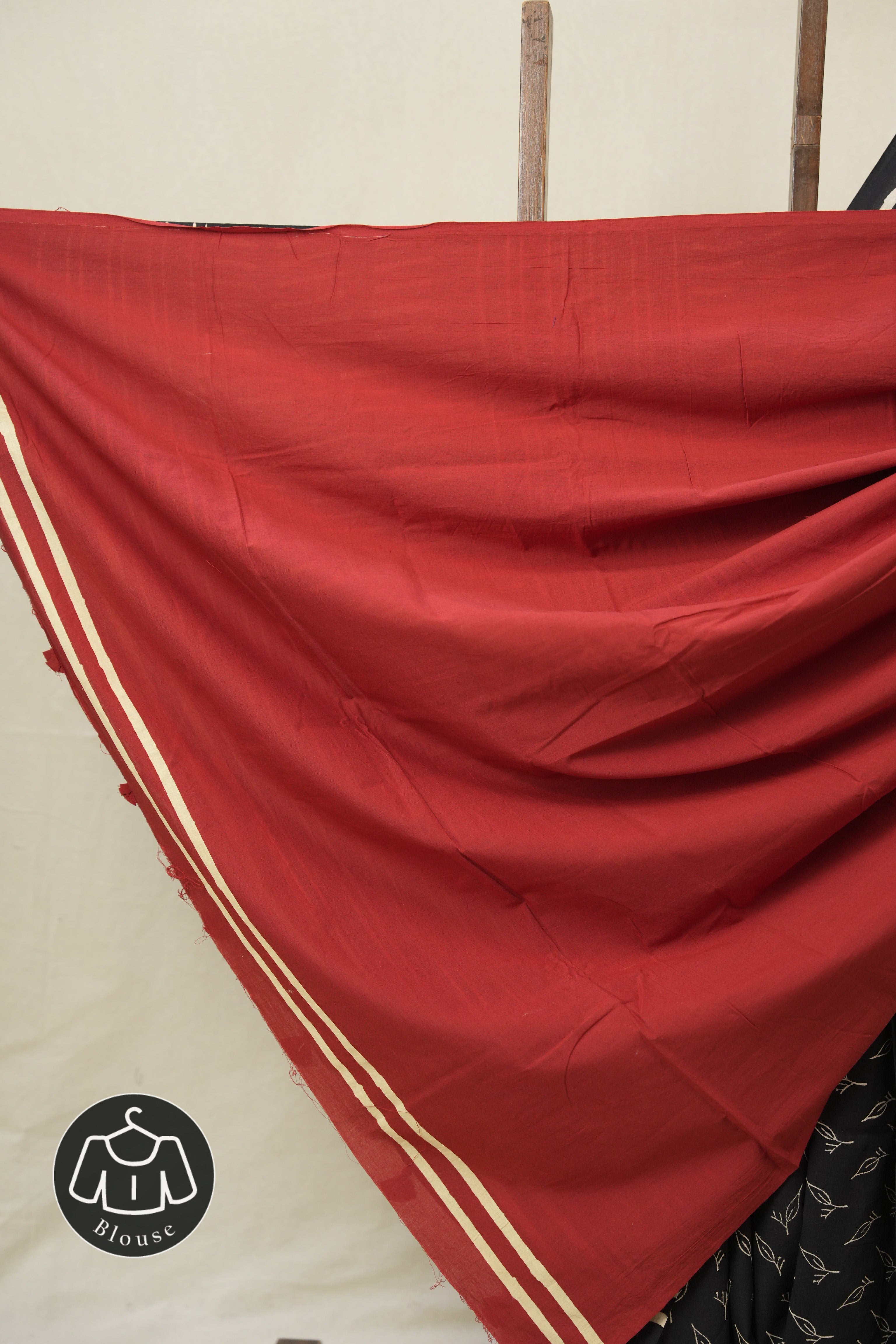 Black HBP Cotton Saree - SRBCS3373