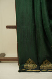 Green Raw Silk Saree - SRGRSS1080