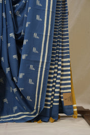 Blue HBP Cotton Saree - SRBCS3374