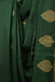 Green Raw Silk Saree - SRGRSS1080