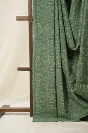 Sage Green HBP Cotton Saree - SRSGCS2828