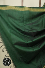 Green Raw Silk Saree - SRGRSS1080
