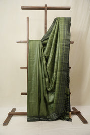 Green Tussar Silk Saree - SRGTSS1850
