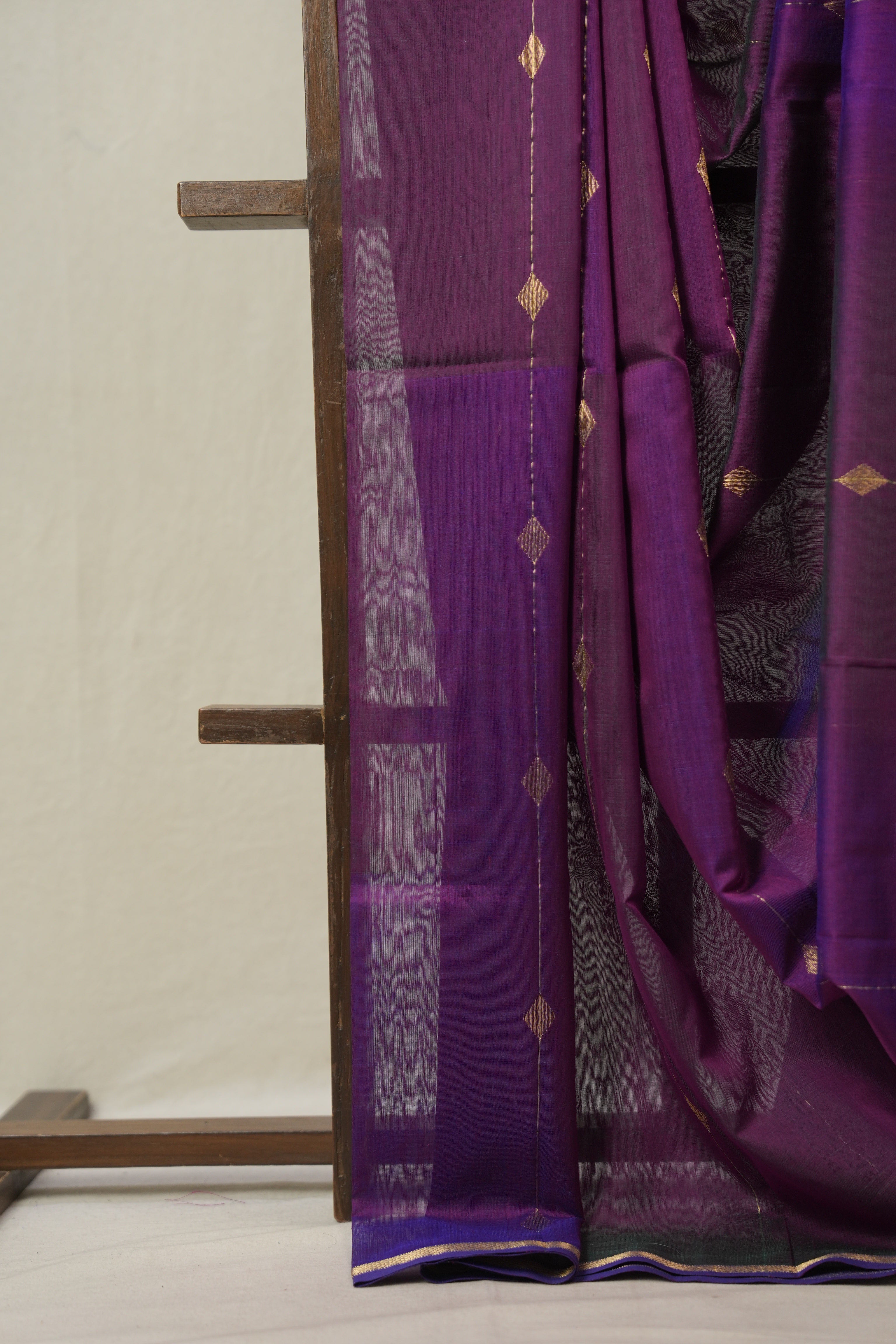 Two Tone Purple Maheshwari Saree - SRTTPMS977