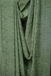 Sage Green HBP Cotton Saree - SRSGCS2828