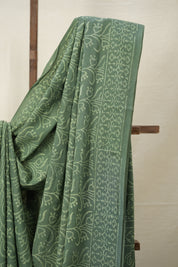 Sage Green HBP Cotton Saree - SRSGCS2828