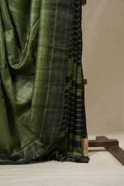 Green Tussar Silk Saree - SRGTSS1850