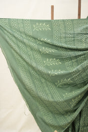 Sage Green HBP Cotton Saree - SRSGCS2828