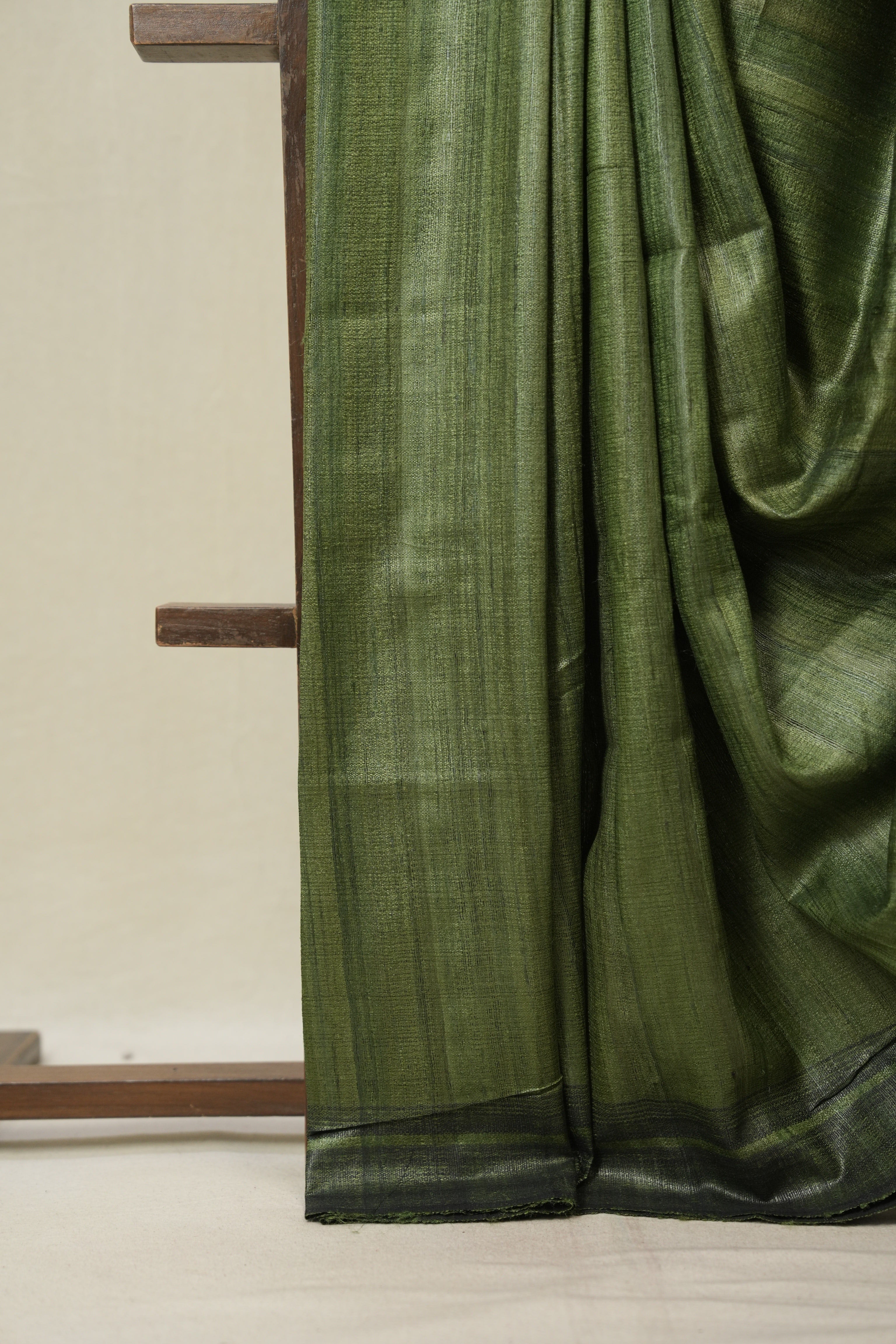 Green Tussar Silk Saree - SRGTSS1850