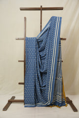 Dark Blue HBP Cotton Saree - SRDBCS3375