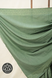 Sage Green HBP Cotton Saree - SRSGCS2828