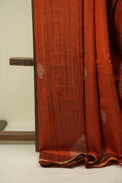 Orange Raw Silk Saree - SRORSS1081