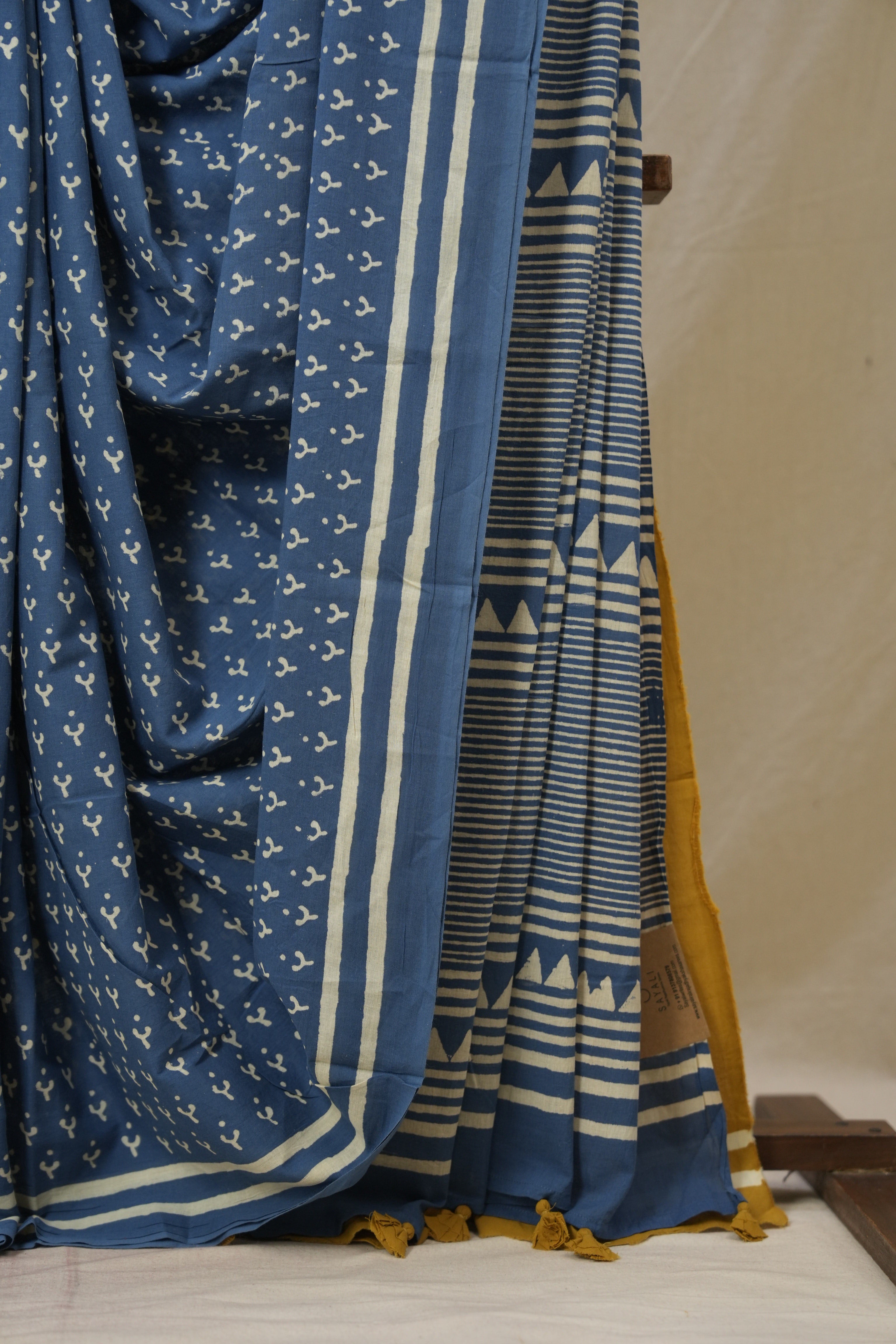 Dark Blue HBP Cotton Saree - SRDBCS3375