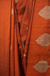 Orange Raw Silk Saree - SRORSS1081