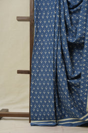 Dark Blue HBP Cotton Saree - SRDBCS3375