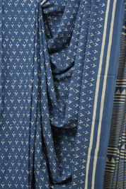 Dark Blue HBP Cotton Saree - SRDBCS3375