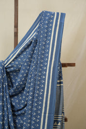 Dark Blue HBP Cotton Saree - SRDBCS3375