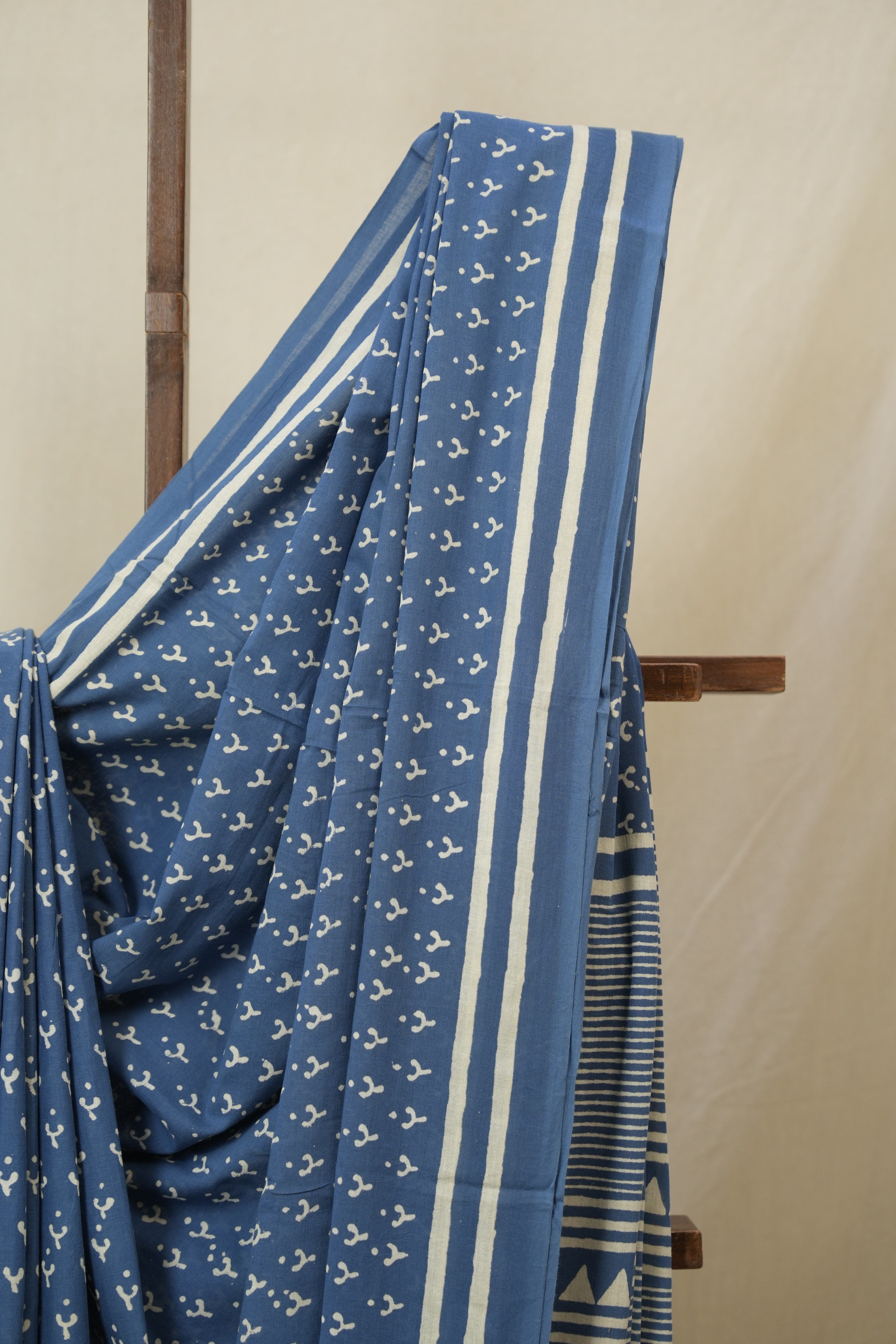 Dark Blue HBP Cotton Saree - SRDBCS3375