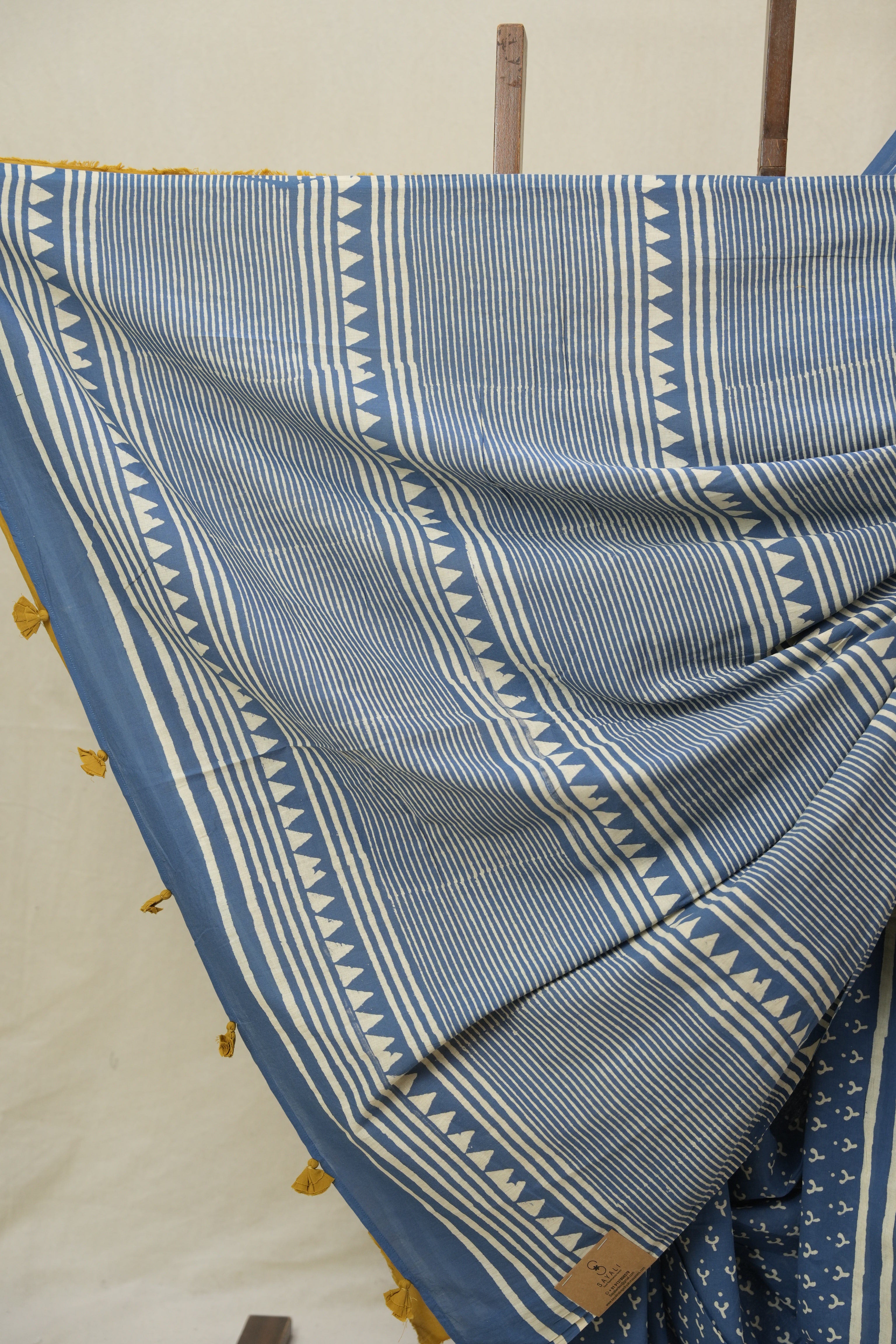 Dark Blue HBP Cotton Saree - SRDBCS3375