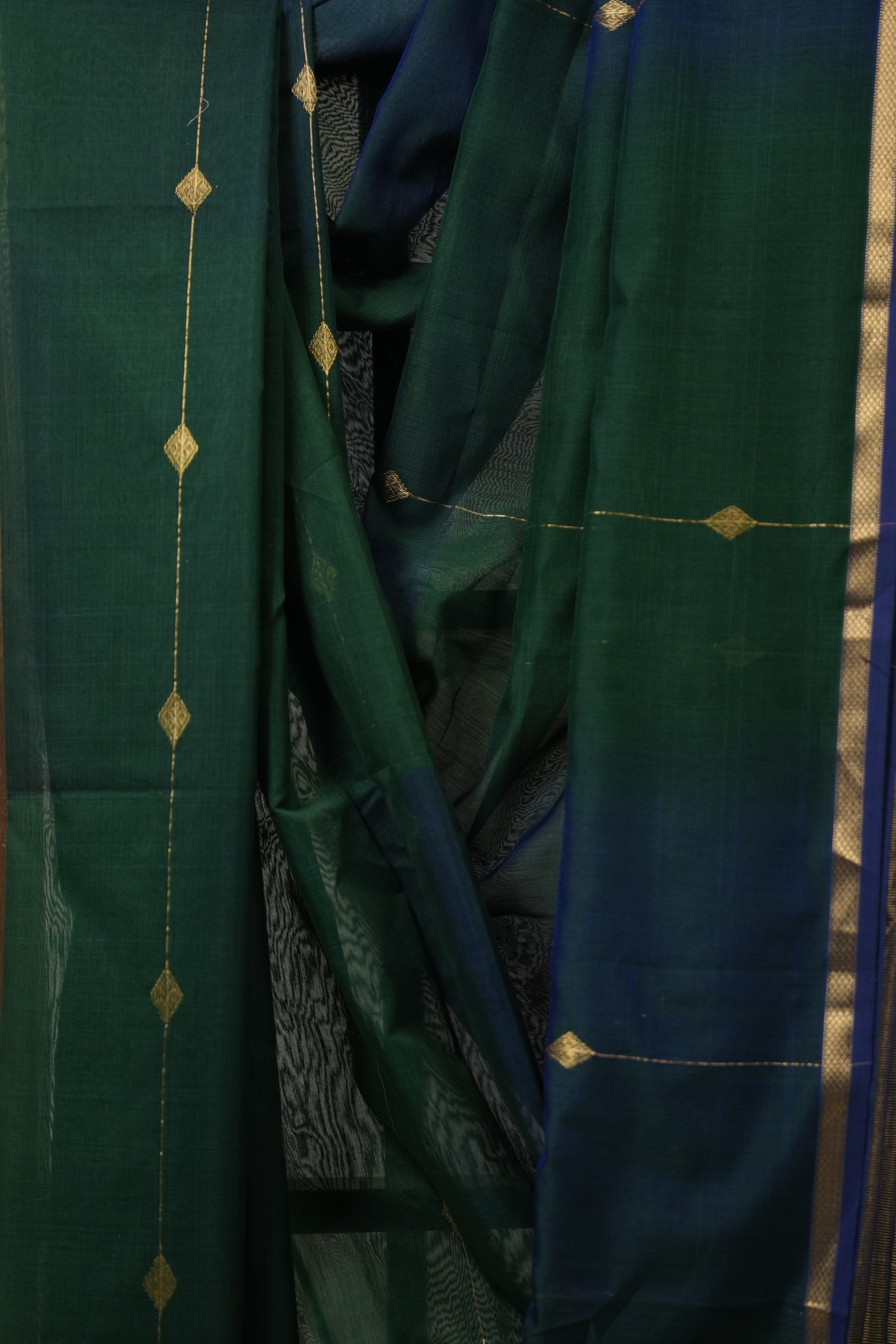Green Maheshwari Saree - SRGMS976
