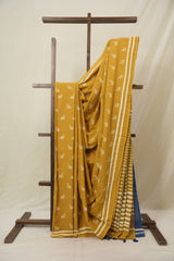 Mustard HBP Cotton Saree - SRMCS3376