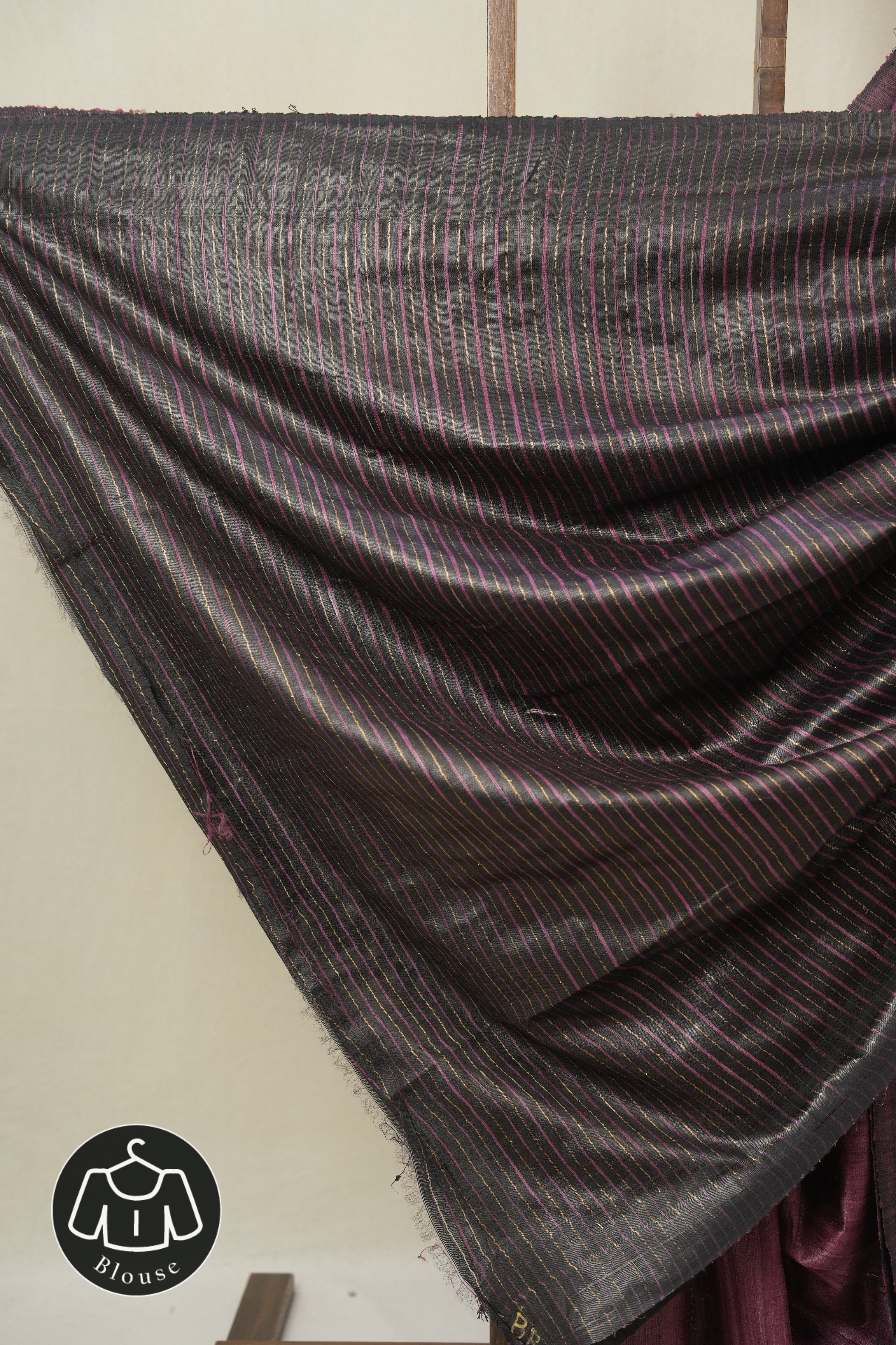 Wine Tussar Silk Saree - SRWTSS1849