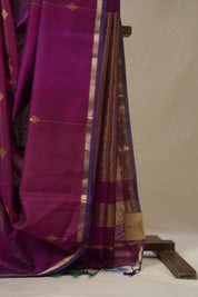 Two Tone Pink Maheshwari Saree - SRTTPMS974