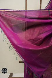 Two Tone Pink Maheshwari Saree - SRTTPMS974